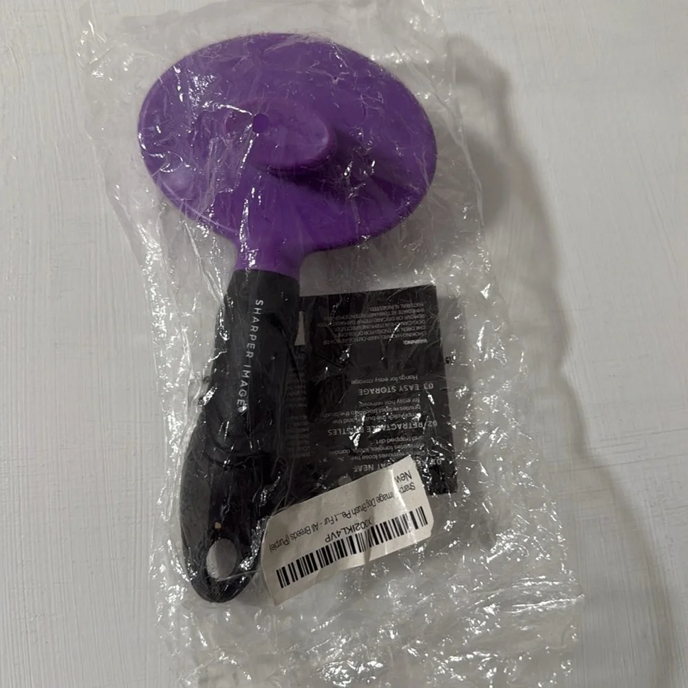 NWT Sharper Image Slicker Brush Purple With Retractable Bristles Cats, Dogs